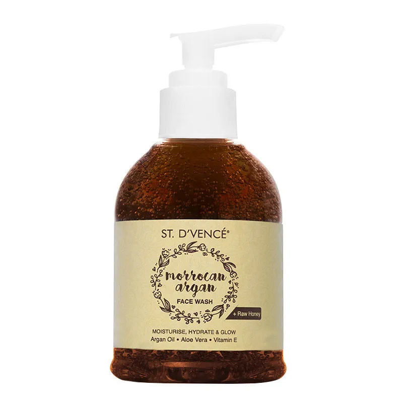 St. D'vence Moroccan Argan Oil Face Wash With Raw Honey & Aloe Vera