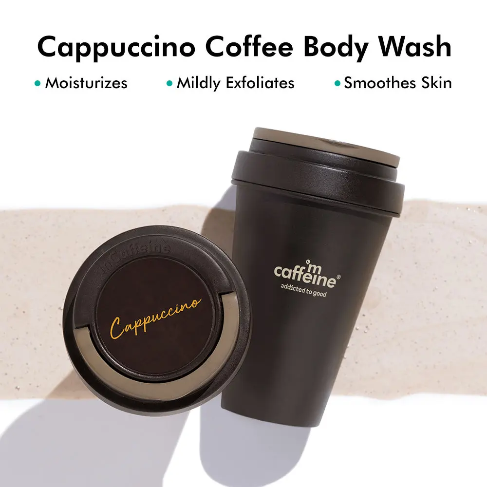 mCaffeine Cappuccino Body Wash  for Women and Men | Moisturizes, Particles Exfoliates  Smooth Skin |- 300ml