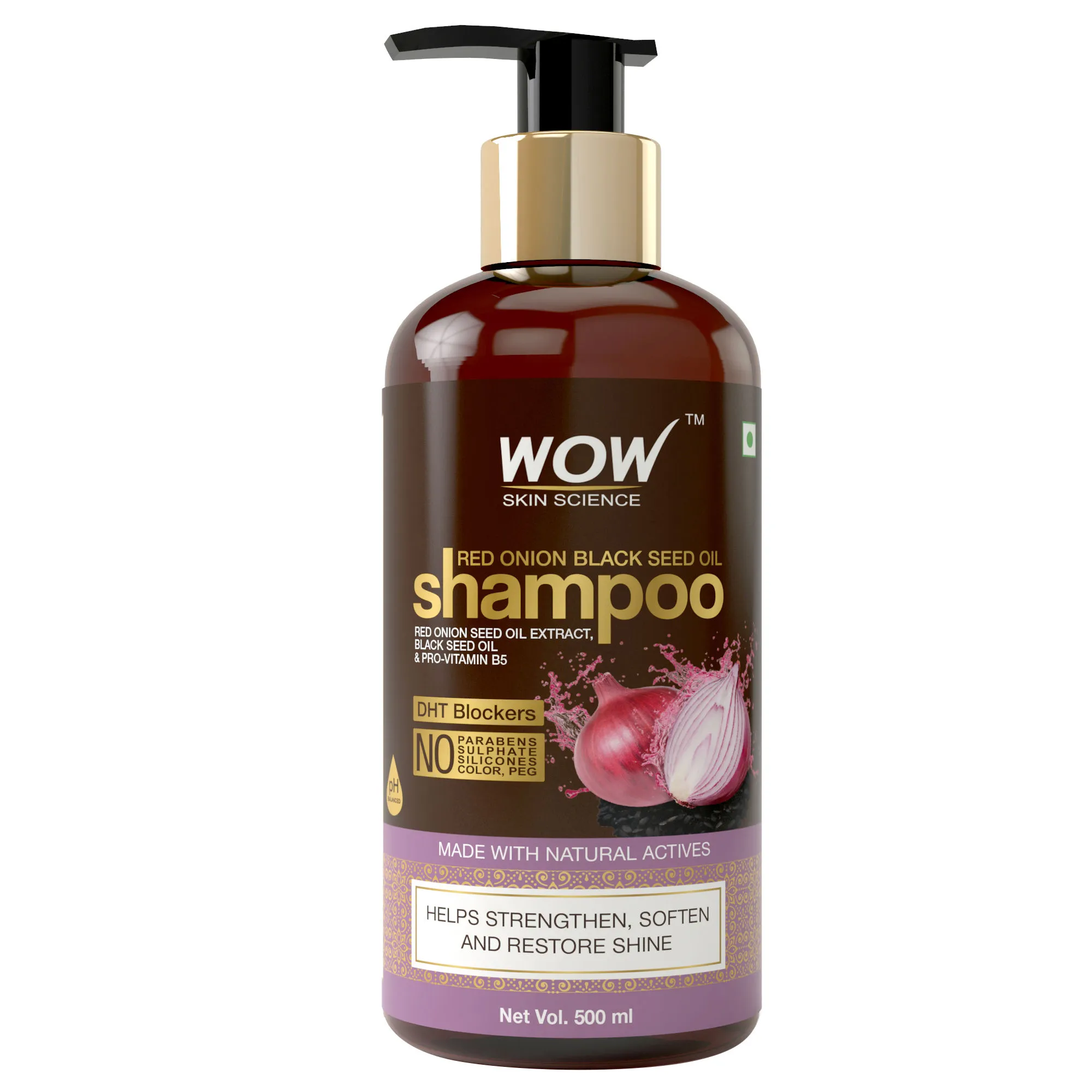 WOW Skin Science Red Onion Black Seed Oil Shampoo