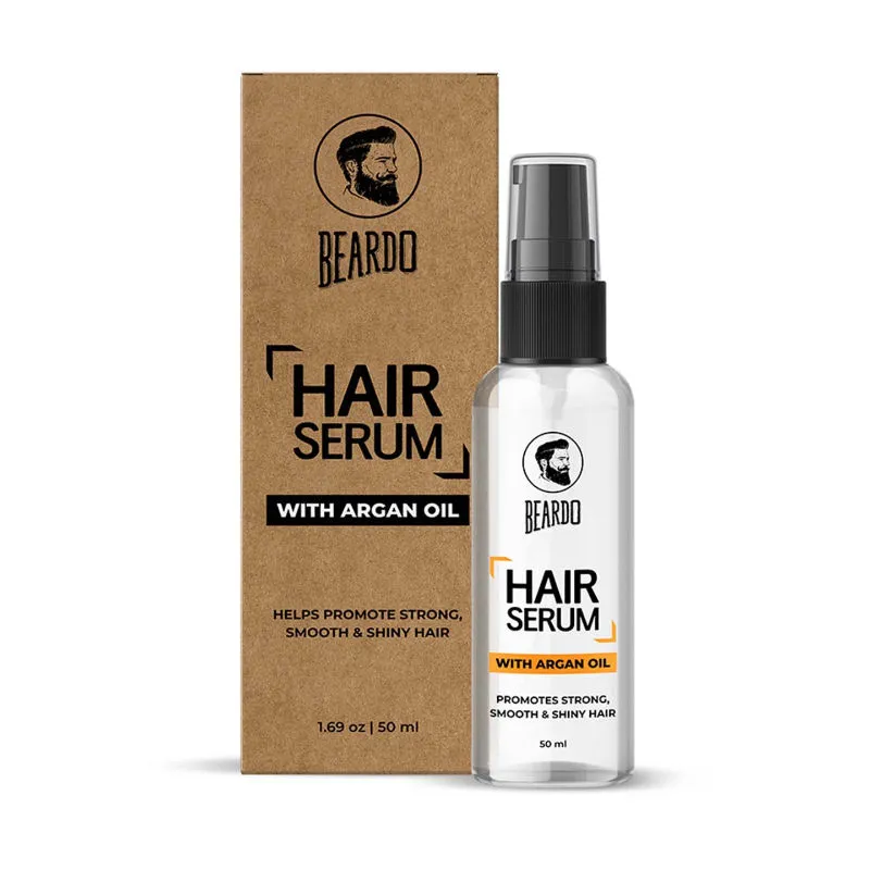 Beardo Hair Serum With Argan Oil, | Promotes Shine, smoothness and de-tangles frizzy hair