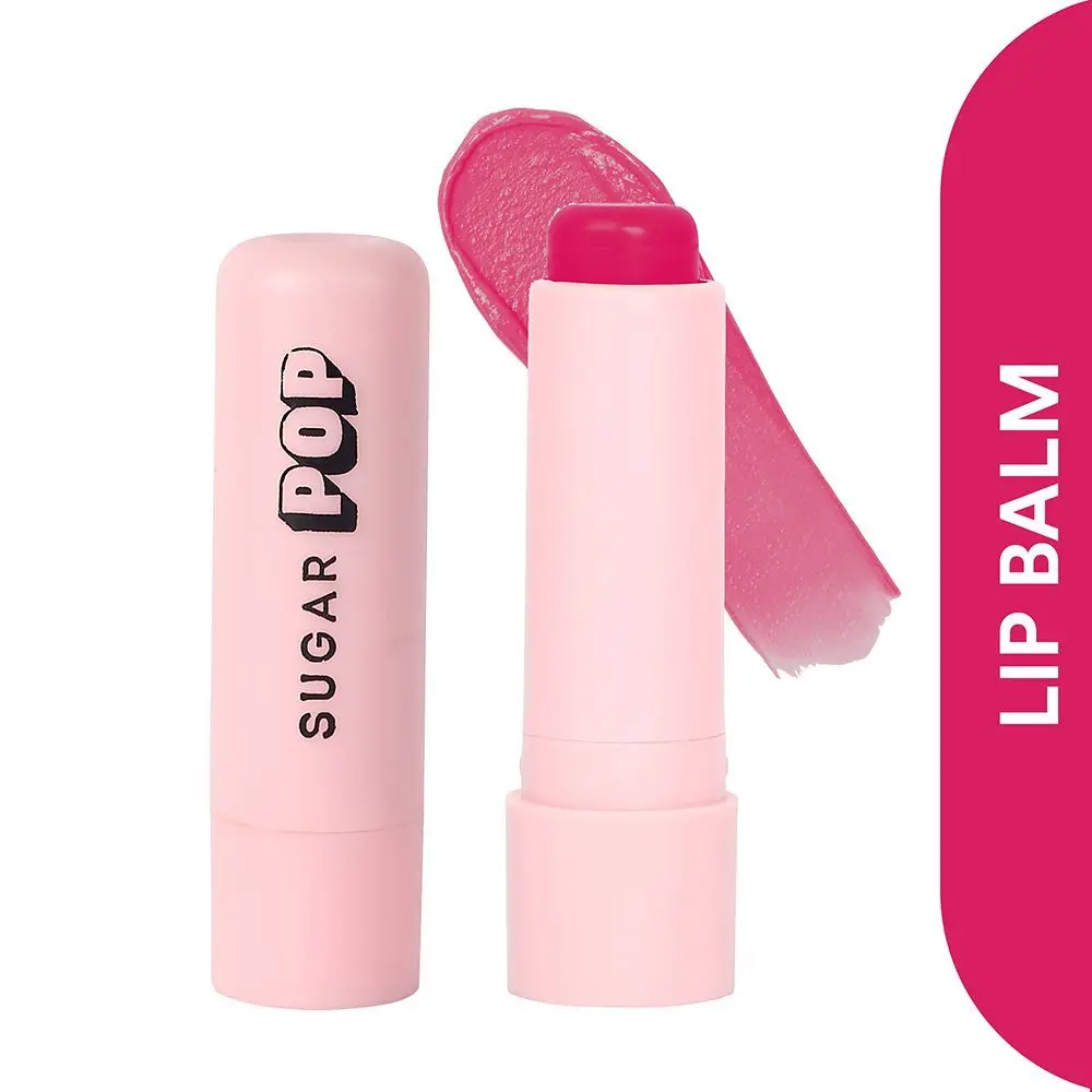 SUGAR POP Nourishing Lip Balm 06 Strawberry - 4.5 gms – Tinted Lip Moisturizer for Dry and Chapped Lips, Enriched with Castor Oil for Ultimate Lip Care, Intense Hydration and UV protection l SPF Infused Lip Care for Women