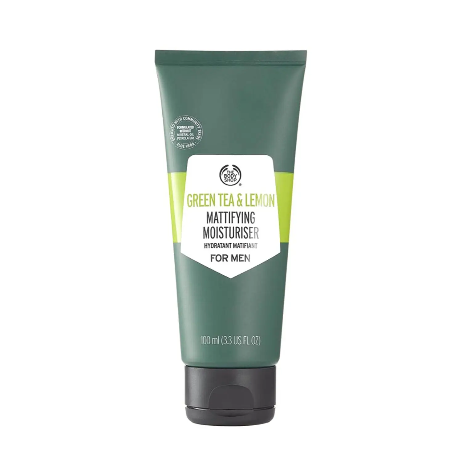 The Body Shop Vegan Green Tea And Lemon Mattifying Moisturiser For Men, 100Ml