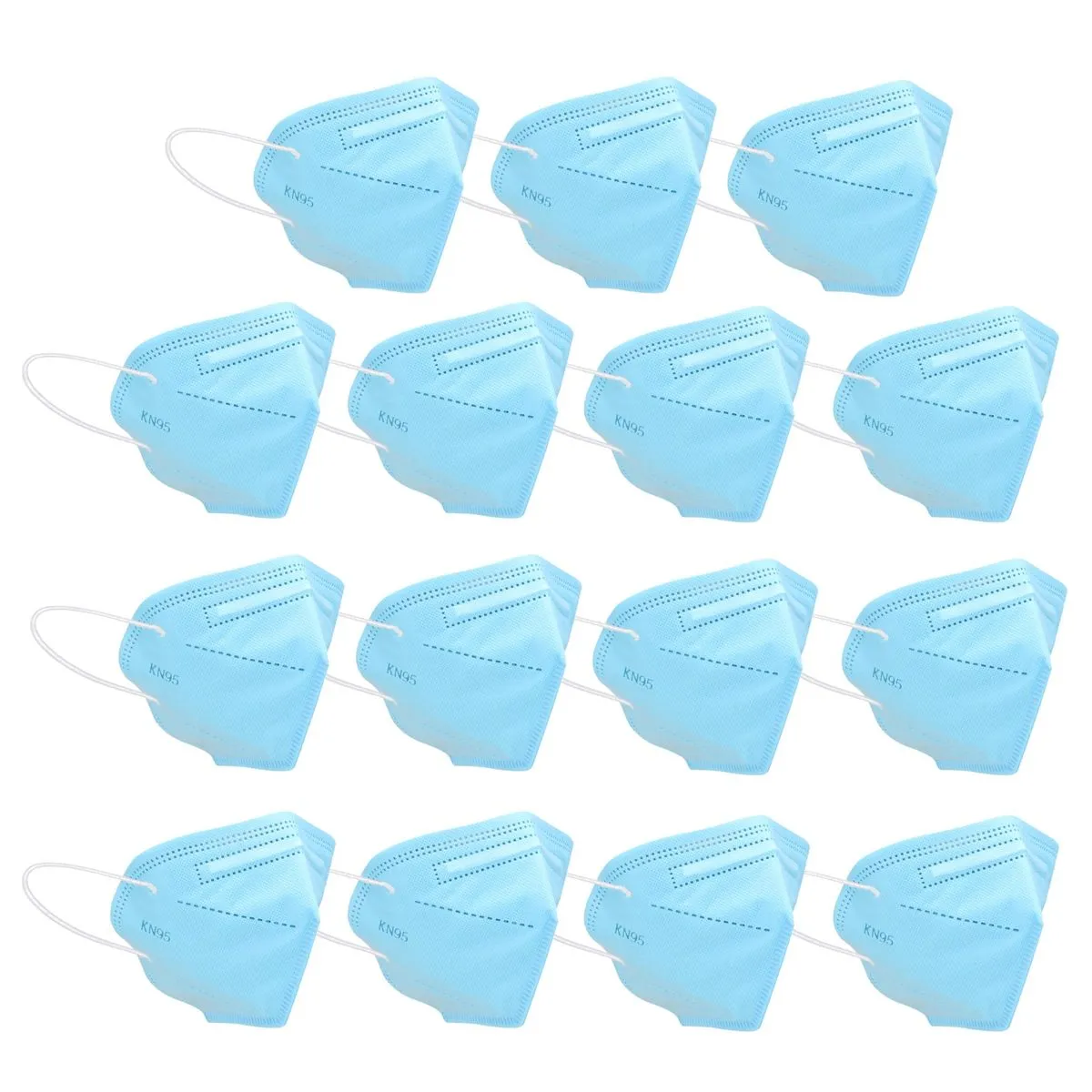 OOMPH Pack Of 15 Kn95/n95 Anti-pollution Reusable 5-layer Mask (blue )