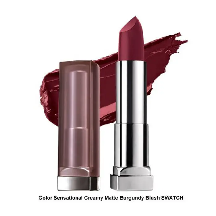 Maybelline New York Color Sensational Creamy Matte Lipstick - Burgundy Blush 696 (3.9 g)