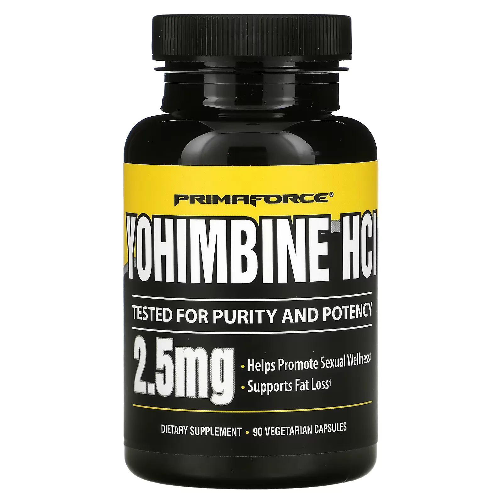 Yohimbine HCl, 2.5 mg, 90 Vegetarian Capsules