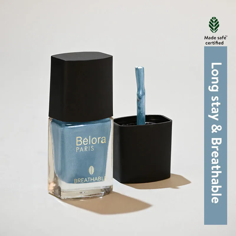 Belora Paris Breathable Made Safe Longstay Nail Polish - 29 Met Blue