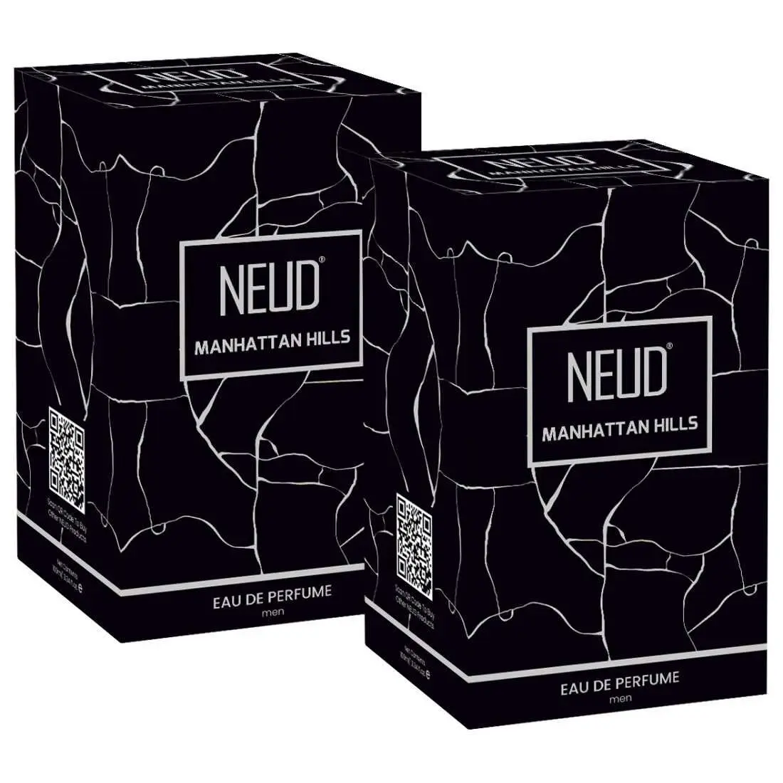 NEUD Manhattan Hills Luxury Perfume for Sophisticated Men Long Lasting EDP - 2 Packs (100ml Each)