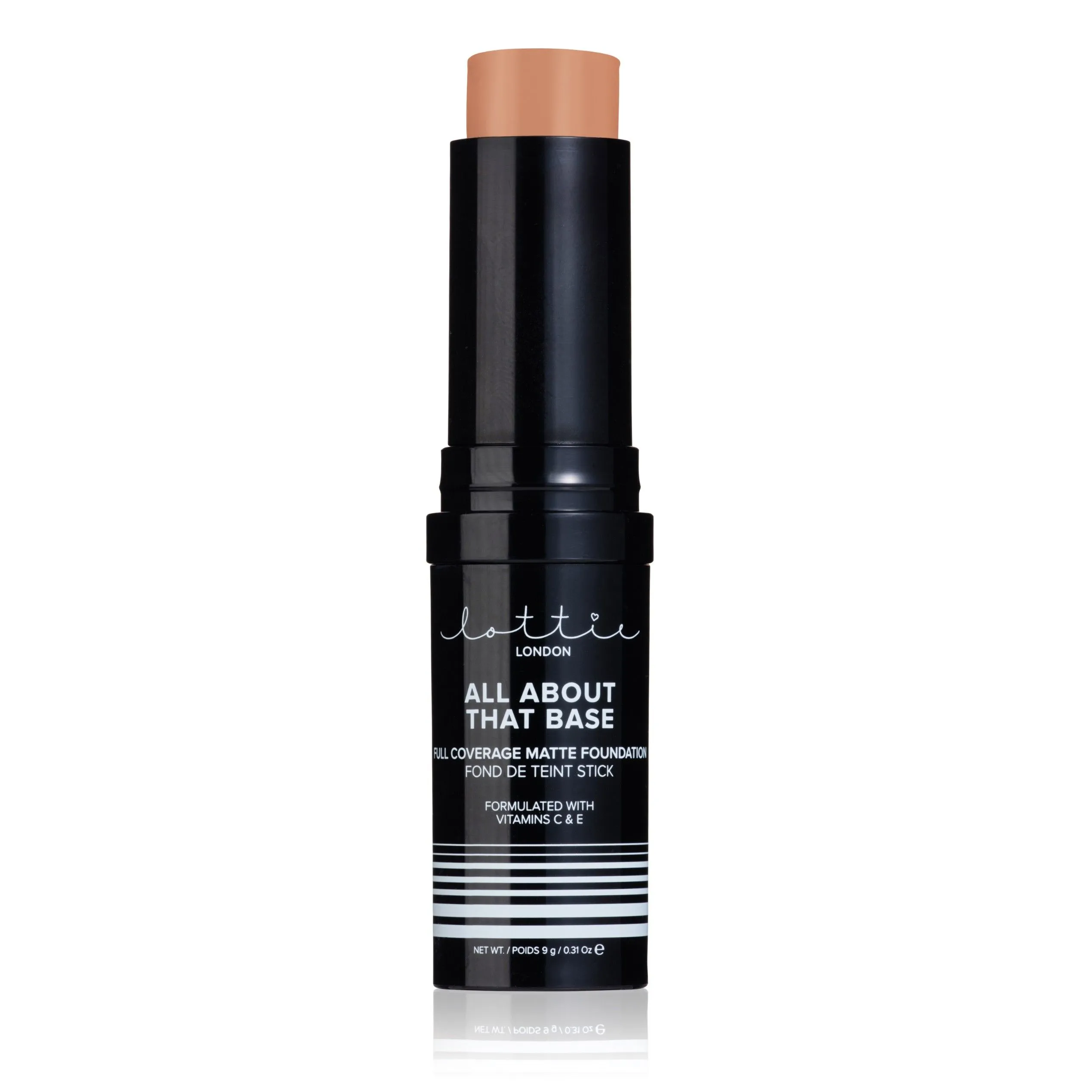 Lottie London All About That Base Full Coverage Matte Foundation Stick - Amber Honey