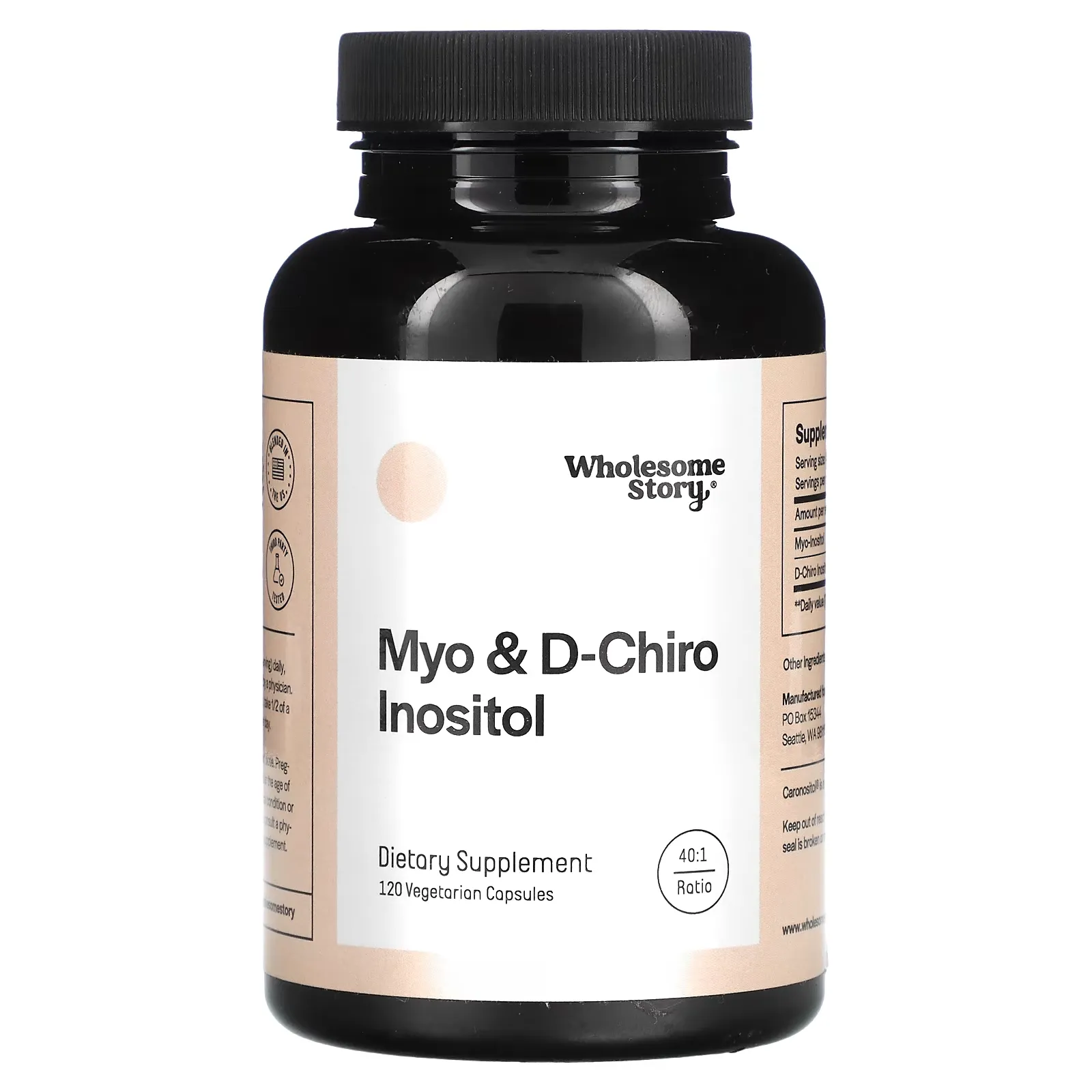 Myo & D-Chiro Inositol, 120 Vegetarian Capsules