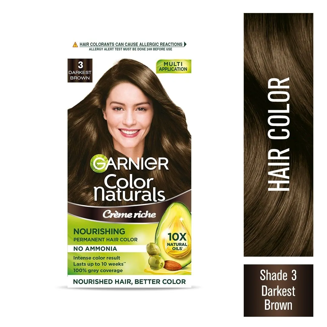 Garnier Color Naturals Creme Hair Color - 3 Darkest Brown