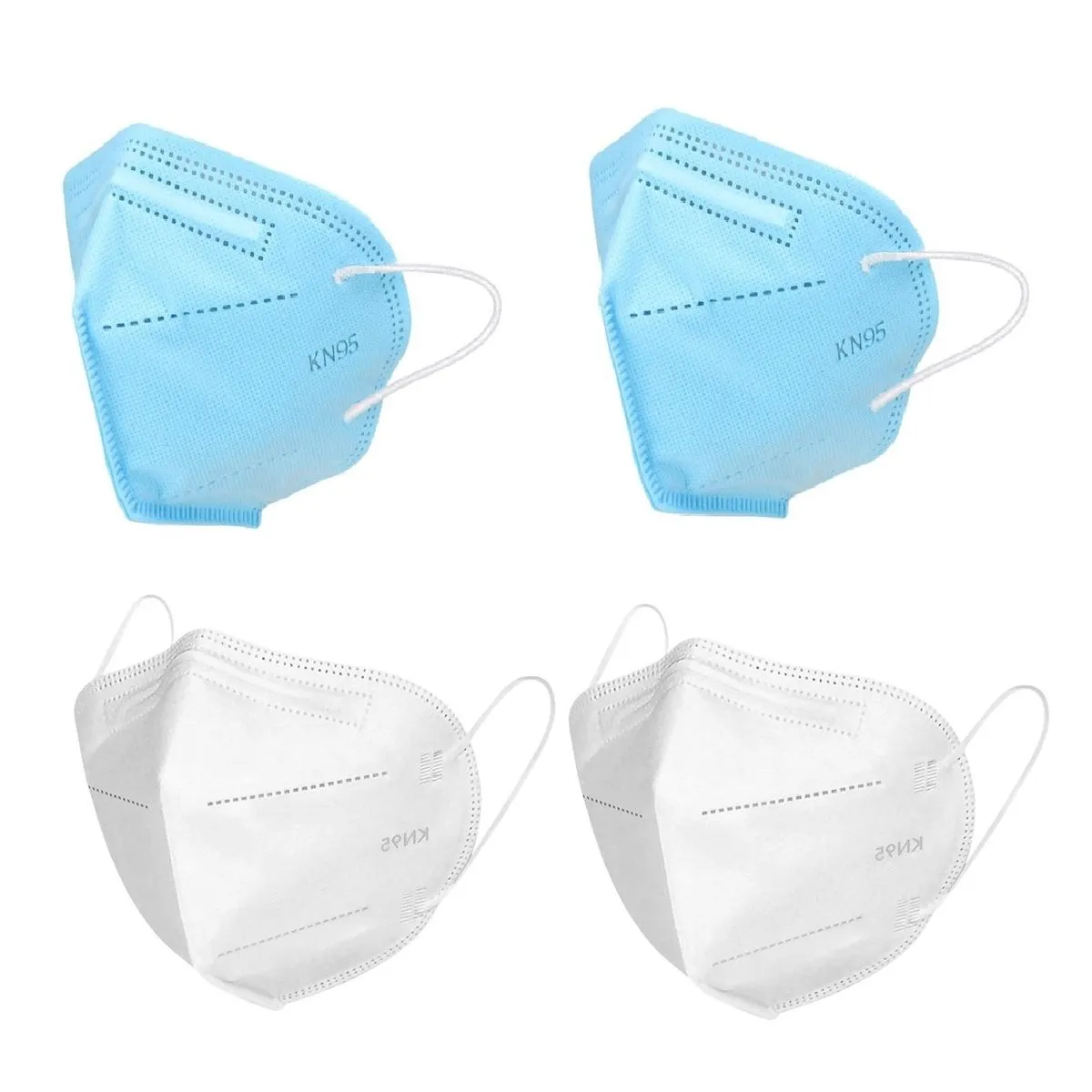 OOMPH Pack Of 4 Kn95/n95 Anti-pollution Reusable 5-layer Mask (blue,white)