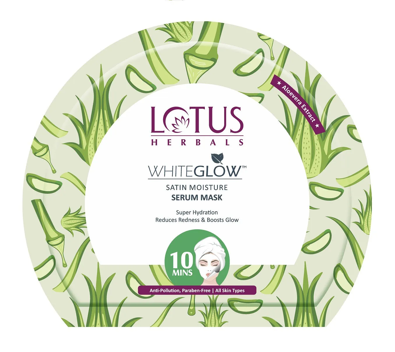 Lotus Herbals WhiteGlow Satin Moisture Serum Sheet Mask