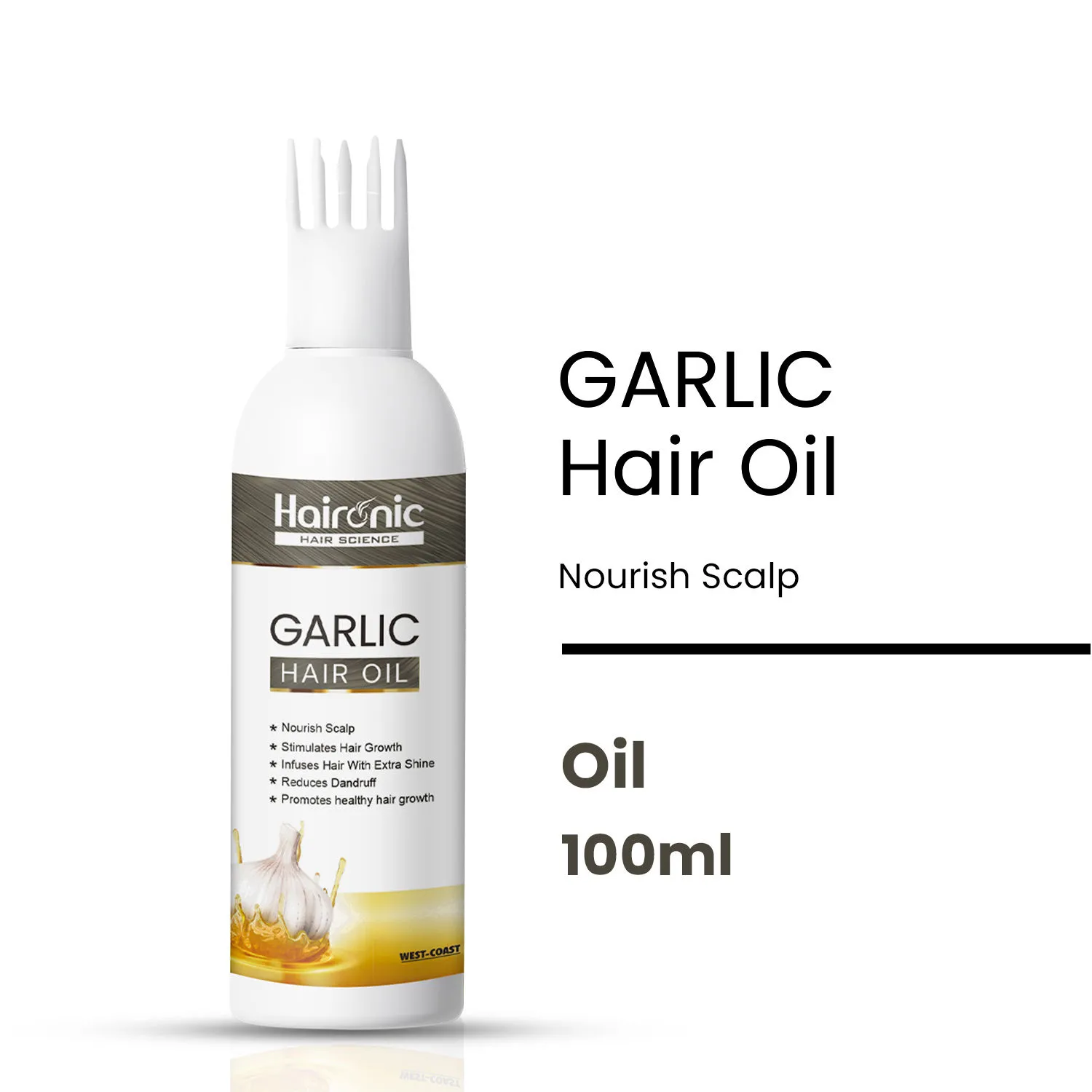 Haironic Hair Science Garlic Hair Oil For Control Dandruff, Control Hair Loss