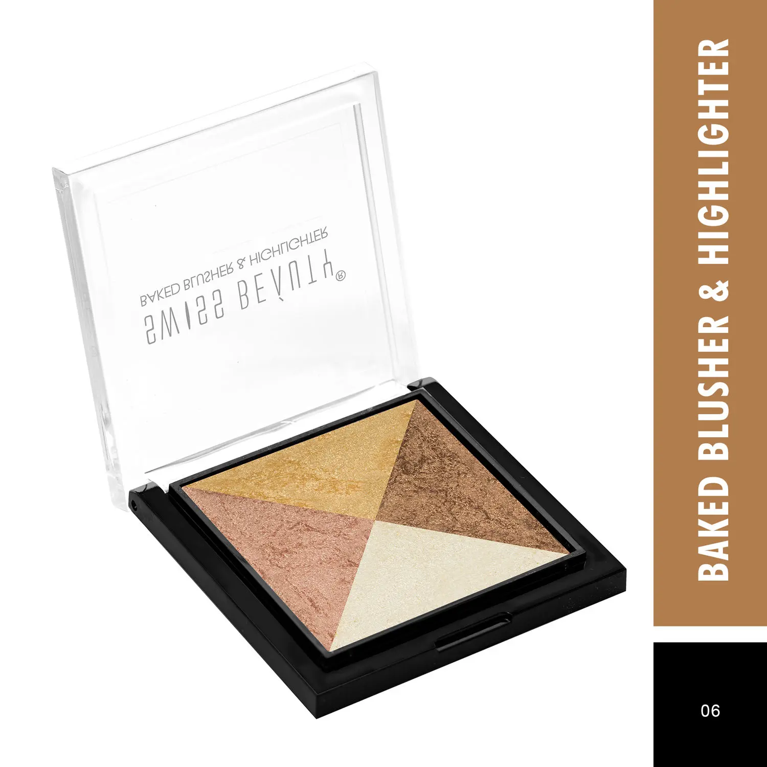 Swiss Beauty Baked Blusher & Highlighter - Multi-06 (7 g)