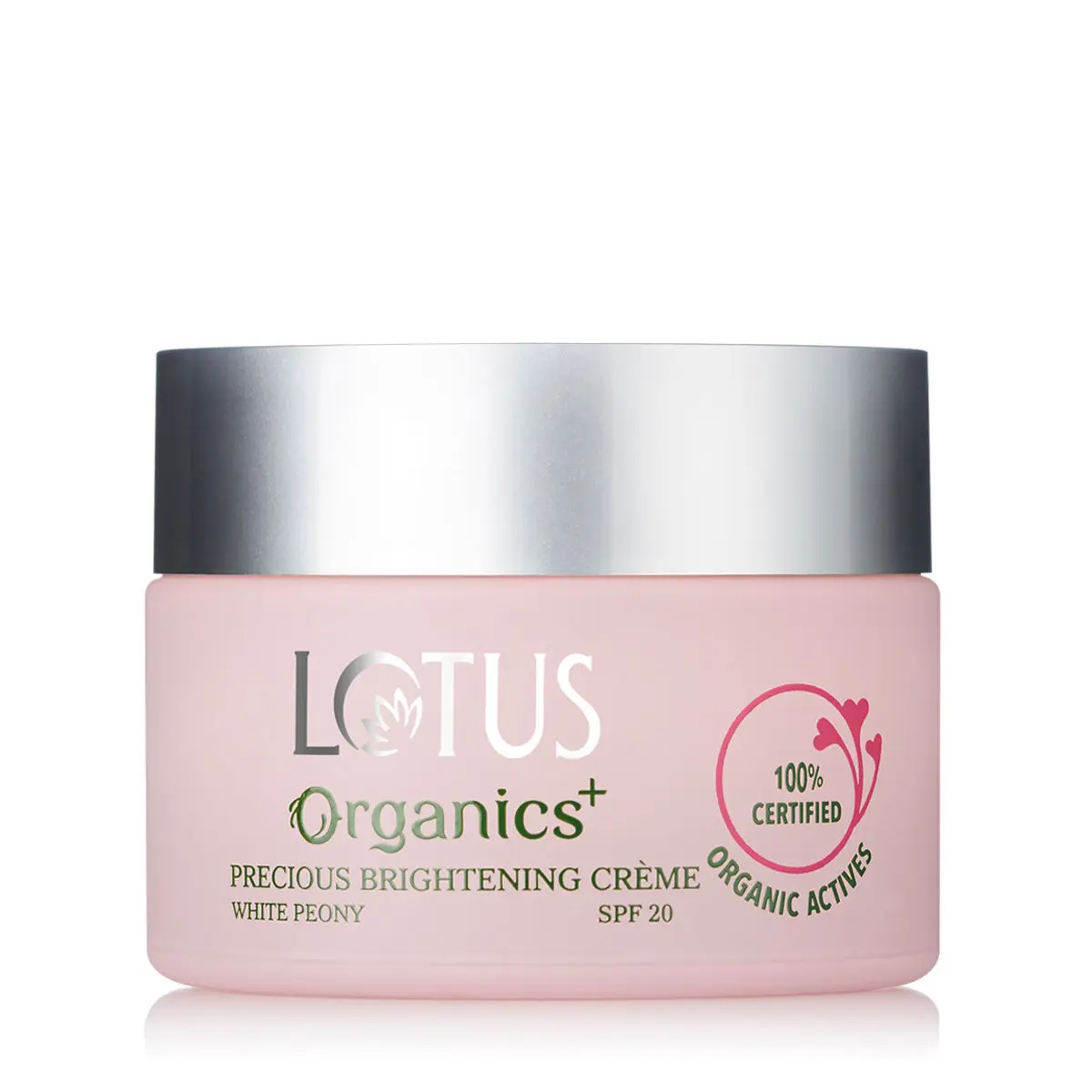 Lotus Organics+ Precious Brightening Cream | For Dark Spots, Blemishes & Pigmentation | SPF 20 Moisturiser | 50g