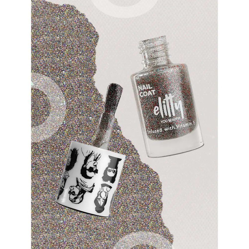 Elitty Mad Over Nails- Nail Paint, Glossy - It's a Vibe (Multi), Makeup for Teenagers -6 ML