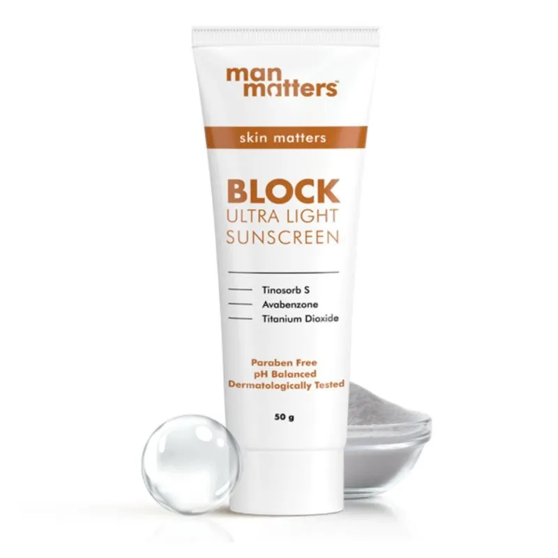 Man Matters Block Ultra Light Sunscreen For Men