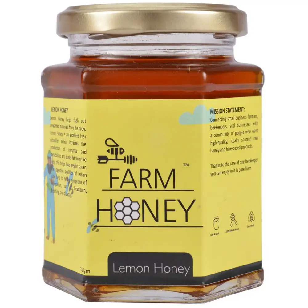 Farm Honey Lemon Honey,  350 g  Unflavoured