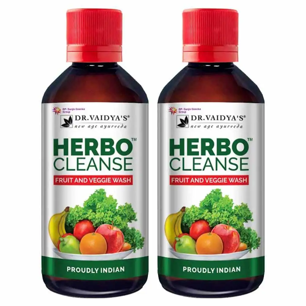 Dr. Vaidya's Herbo Cleanse (Pack of 2),  Fruit & Veggie Wash  200 ml  Protection from Germs