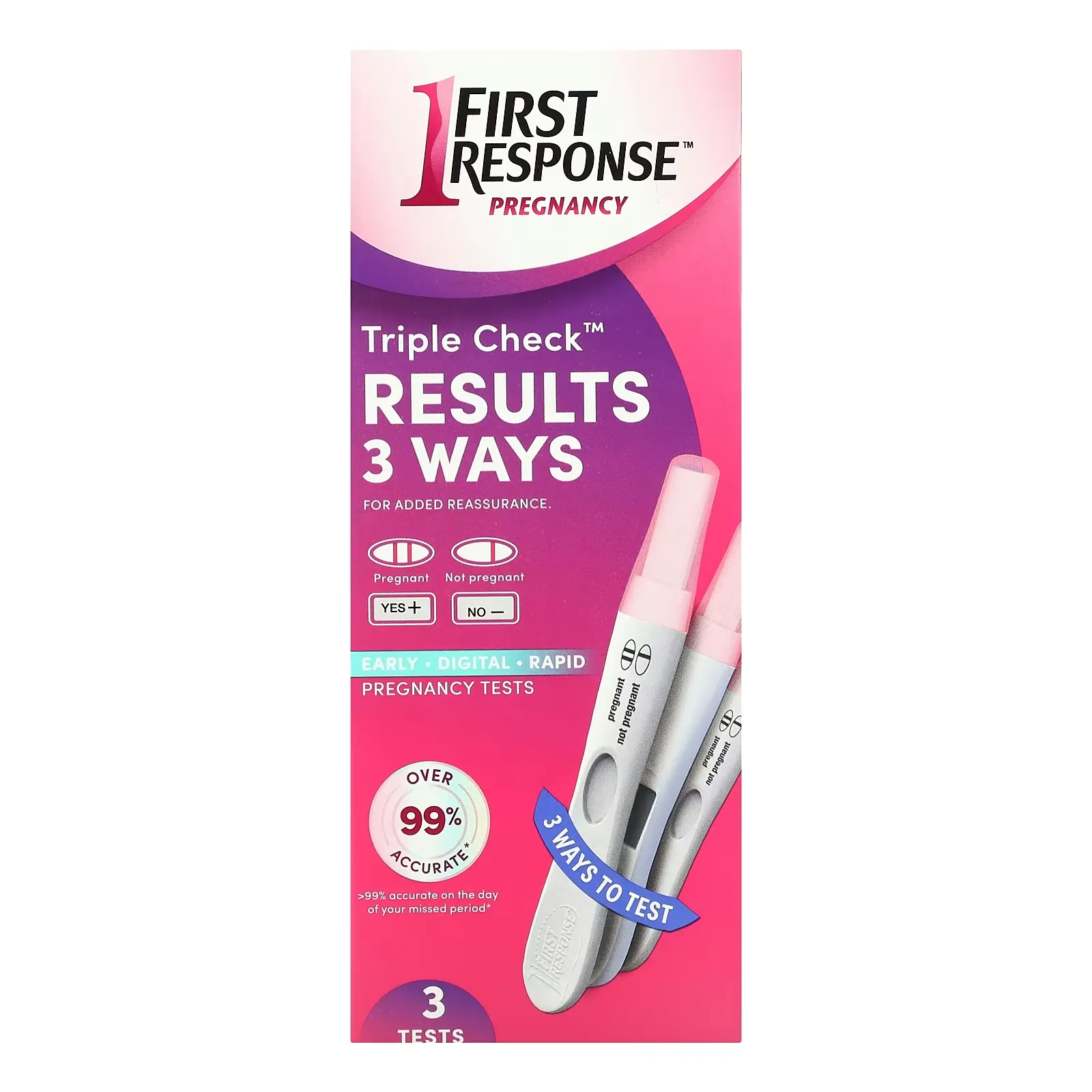 Triple Check Pregnancy Tests, 3 Tests