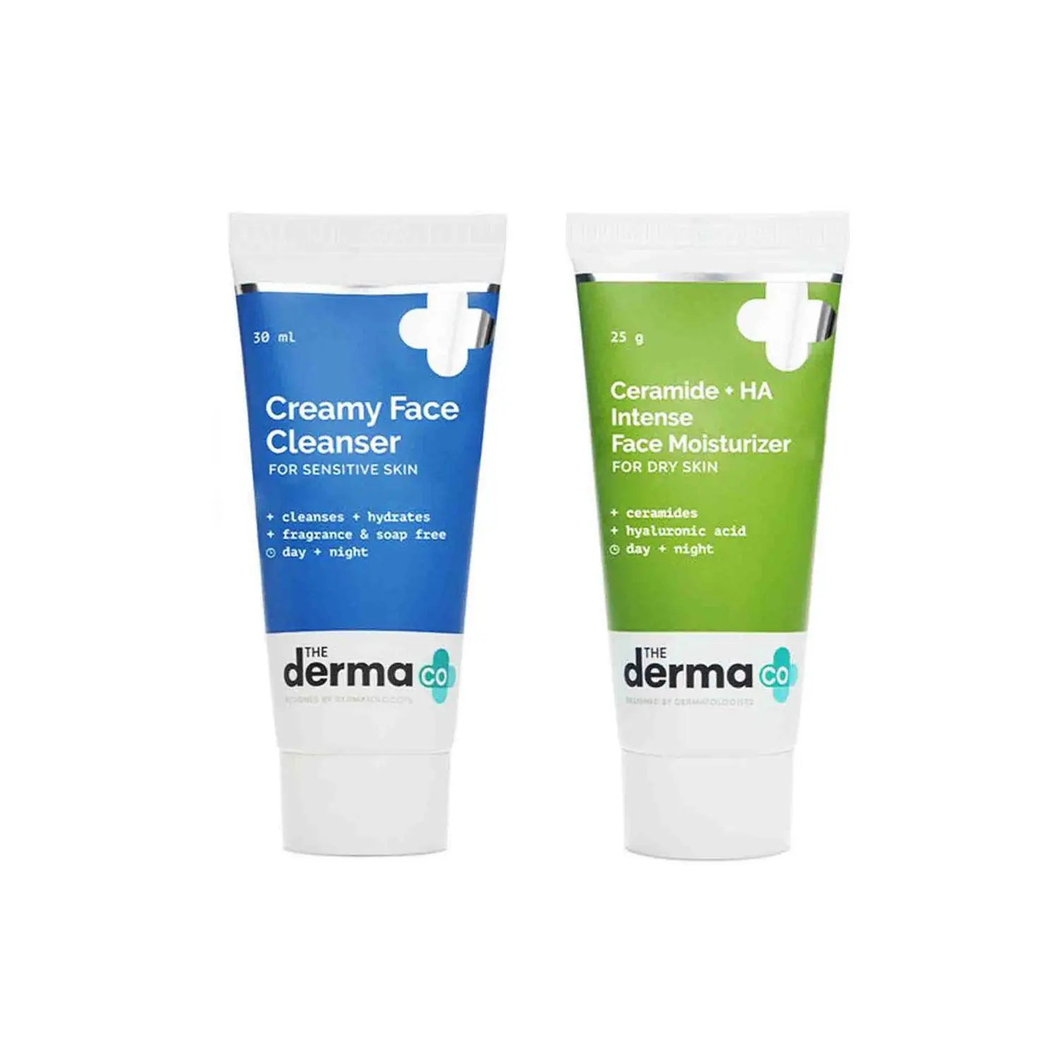 The Derma co. Creamy Face Cleanser 30 ml & The Derma co. Ceramide + HA Intense Face Moisturizer 25 g