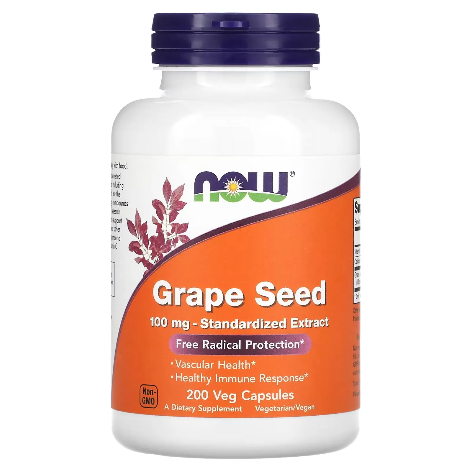 Grape Seed, Standardized Extract, 100 mg , 200 Veg Capsules