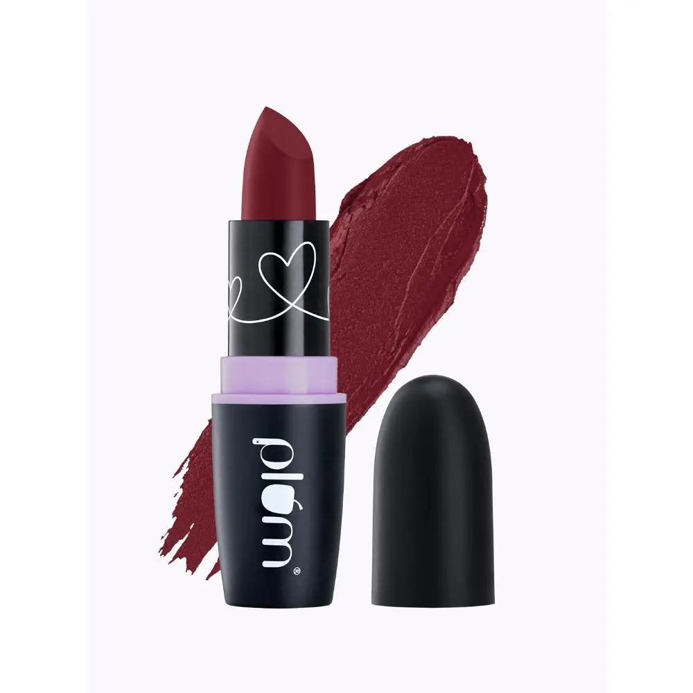 Plum Matterrific Lipstick | Highly Pigmented | Nourishing & Non-Drying | 100% Vegan & Cruelty Free | Haute Shot - 139 (Deep Maroon)