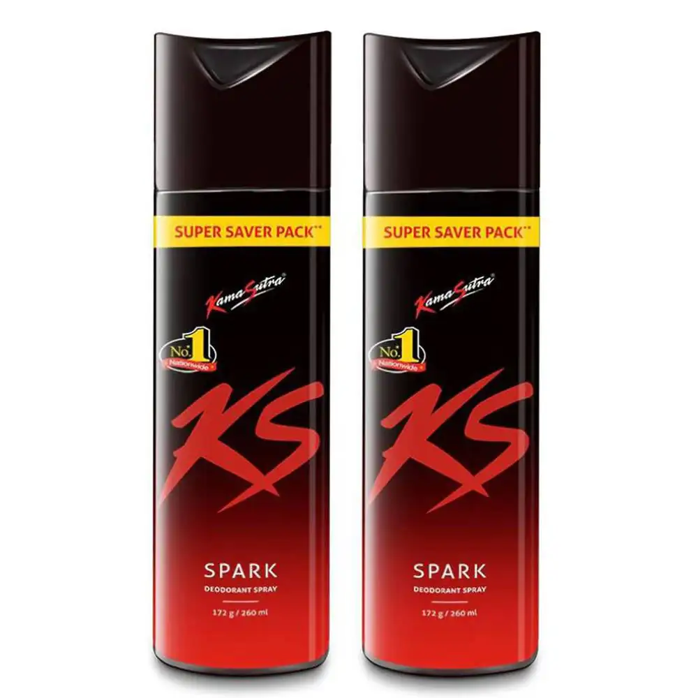 Kamasutra Mega Spark Deo Pack of 2,  260 ml  for Women & Men