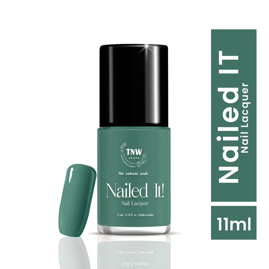 TNW -The Natural Wash Nailed It! - 08: Matcha Mojito | Nail Polish | Chip Resistant | Pigmented | Long Lasting | Quick Drying | 11ml