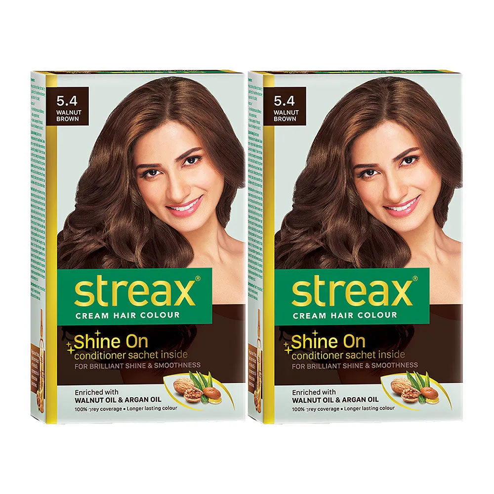 Streax Hair Colour - Walnut Brown 5.4 Pack Of 2