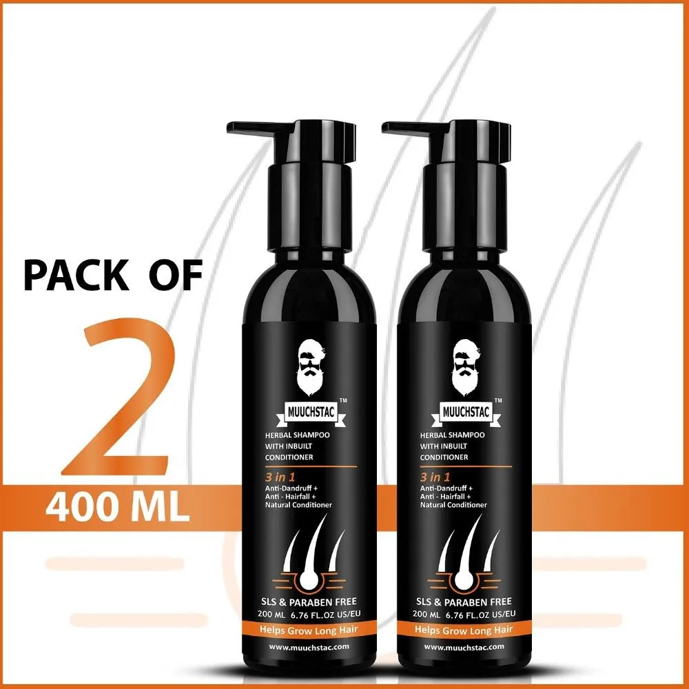 Muuchstac Anti-Dandruff & Anti-Hairfall Shampoo (Pack Of 2)