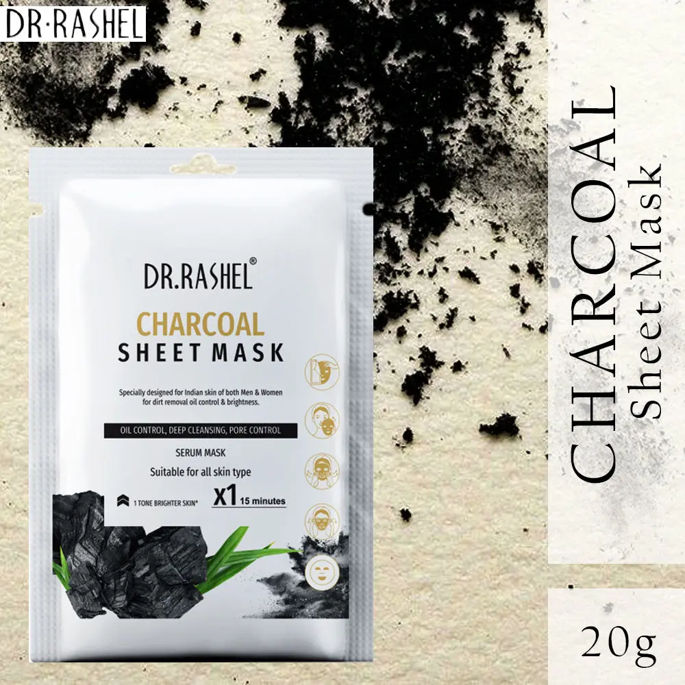 Dr.Rashel Charcoal Serum Sheet Mask Suitable for All Skin Types