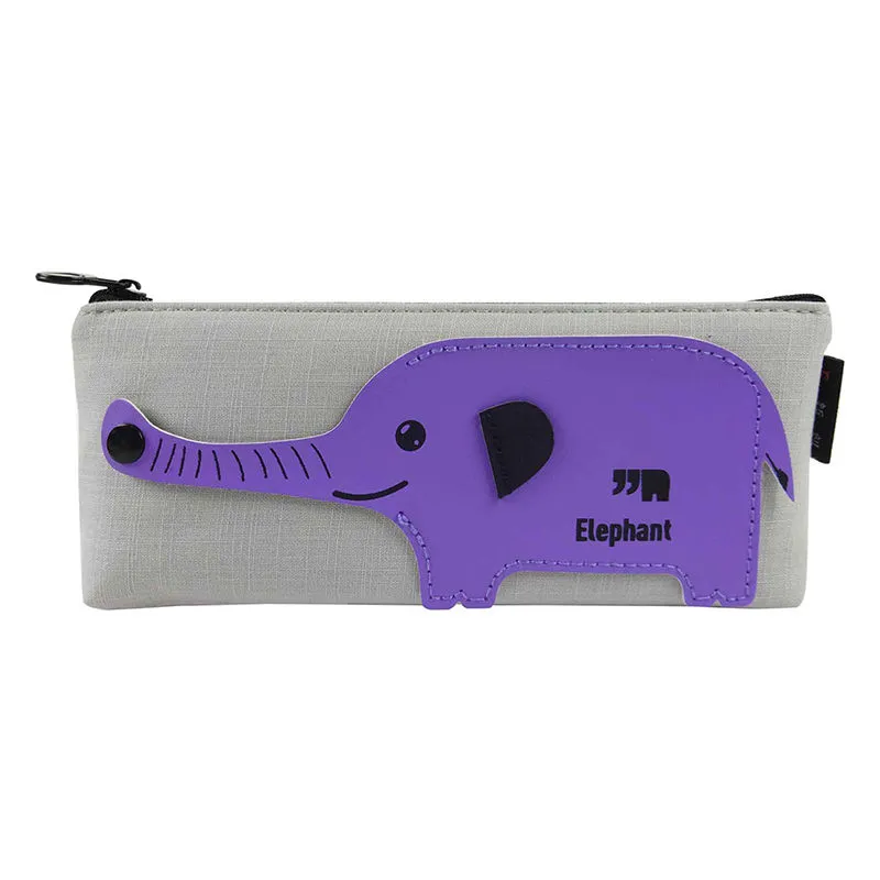 Bag Of Small Things Fabric Elephant Make Up Pouch - Purple