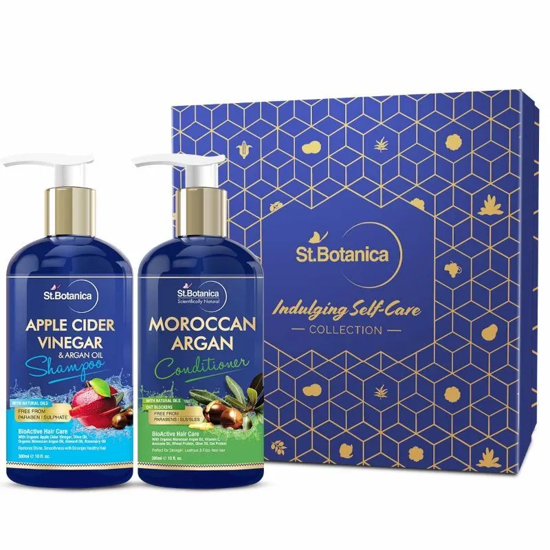 St.Botanica Apple Cider Vinegar & Organic Argan Oil Hair Shampoo + Argan Hair Conditioner