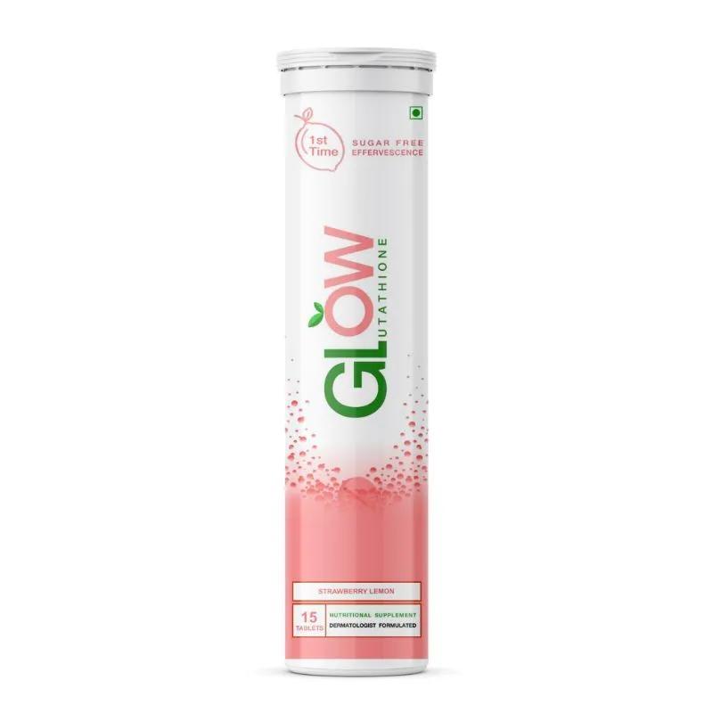 GlowGlutathione 2 In 1 Japanese L-glutathione + Vitamin C Tablets - Strawberry Lemon Flavour