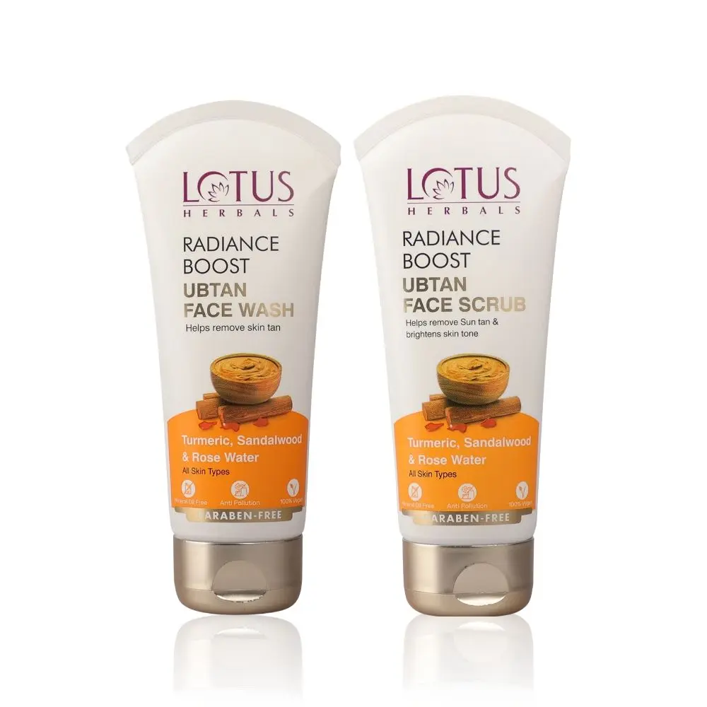 Lotus Herbals Ubtan Combo | Face Wash 100g + Scrub 100 gm