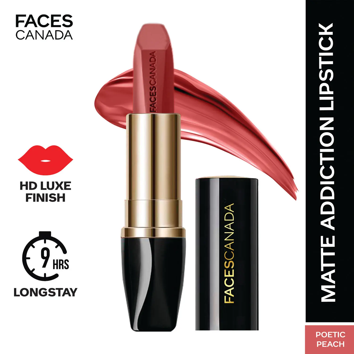 Faces Canada Matte Addiction Lipstick Poetic Peach 02 3.5g