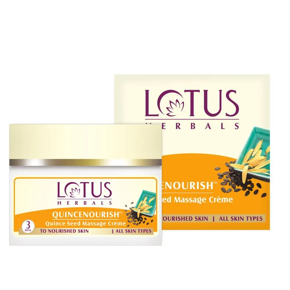 Lotus Herbals Quincenourish Quince Seed Massage Cream | Nourishes Skin | For All Skin Types | 50g