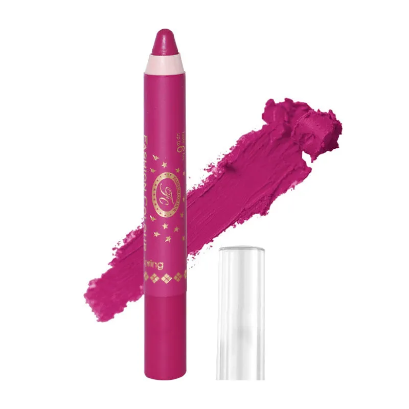 FASHION COLOUR Ultra Matte Lip Crayon + Free Sharpener - 01 Pink Passion