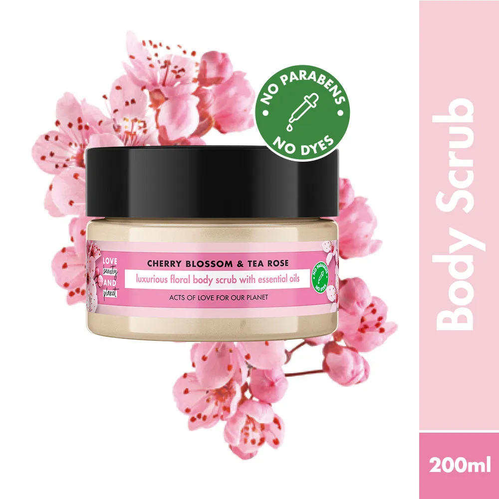 Love Beauty & Planet Exfoliating Cherry Blossom & Tea Rose Body Scrub