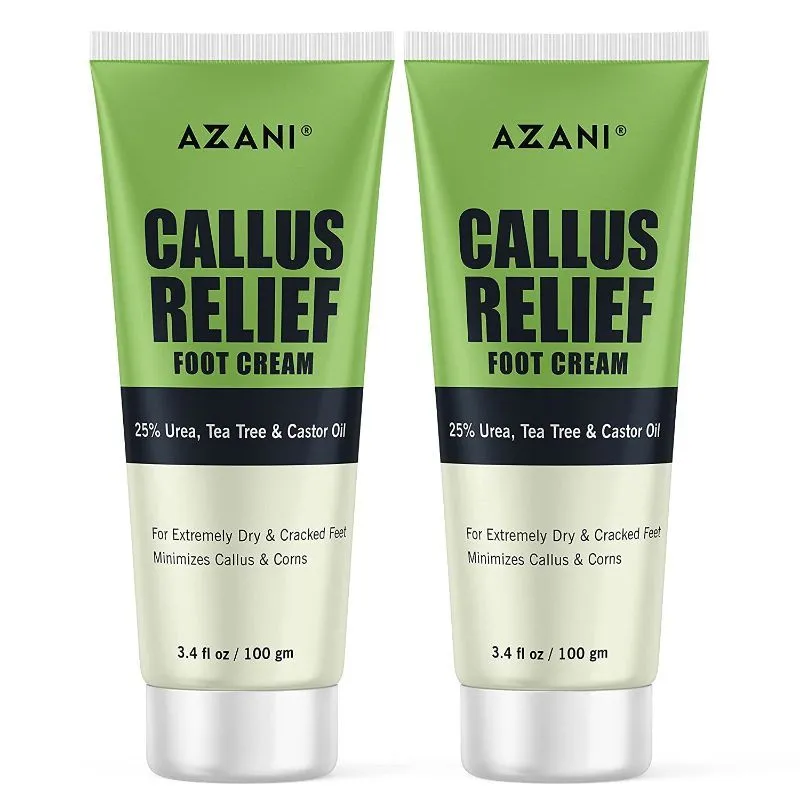 Azani Active Care Callus Relief Foot Cream- Callus & Corns Remover, Deeply Moisturizer - Pack Of 2