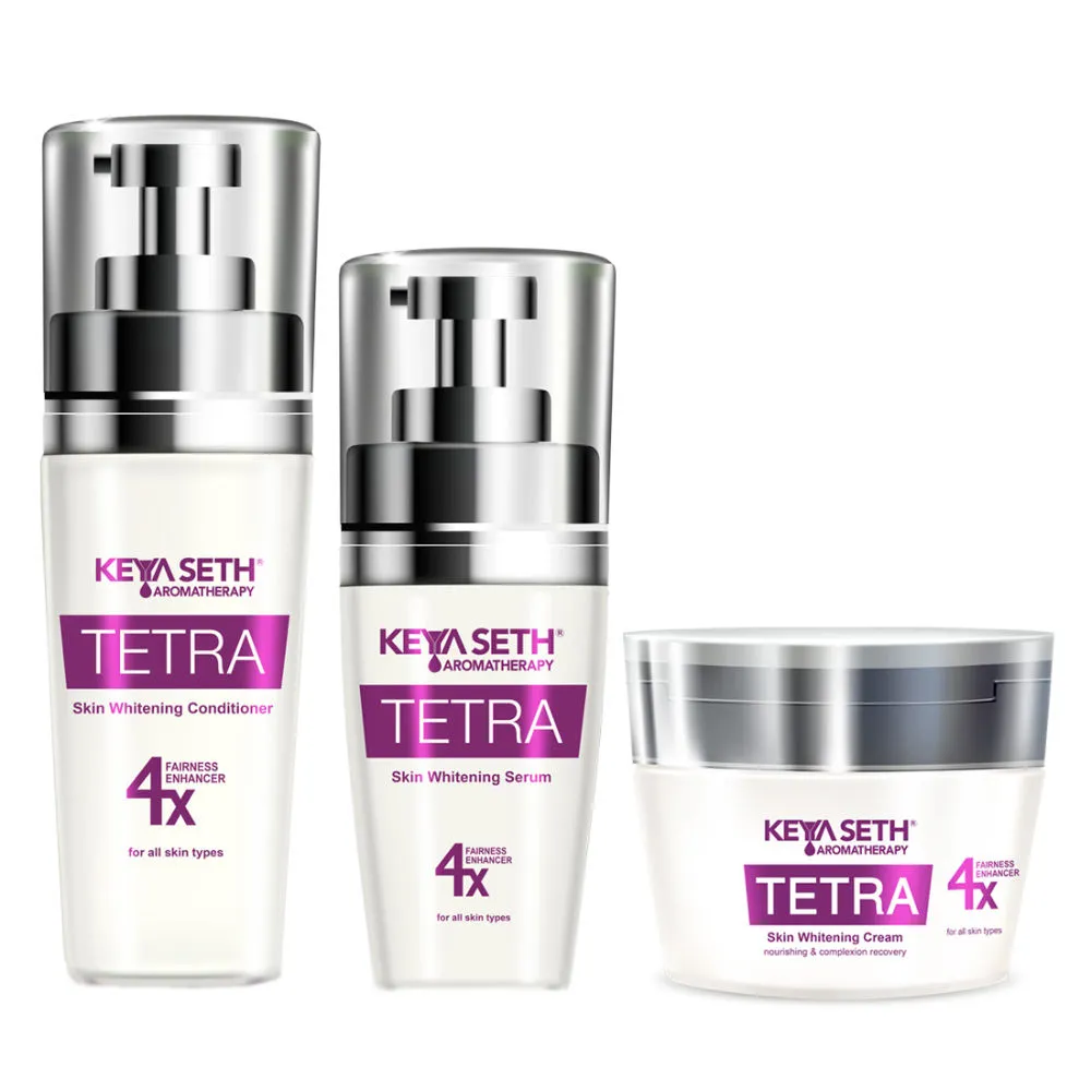 Keya Seth Aromatherapy Tetra Skin Whitening Combo Serum + Conditioner + Cream