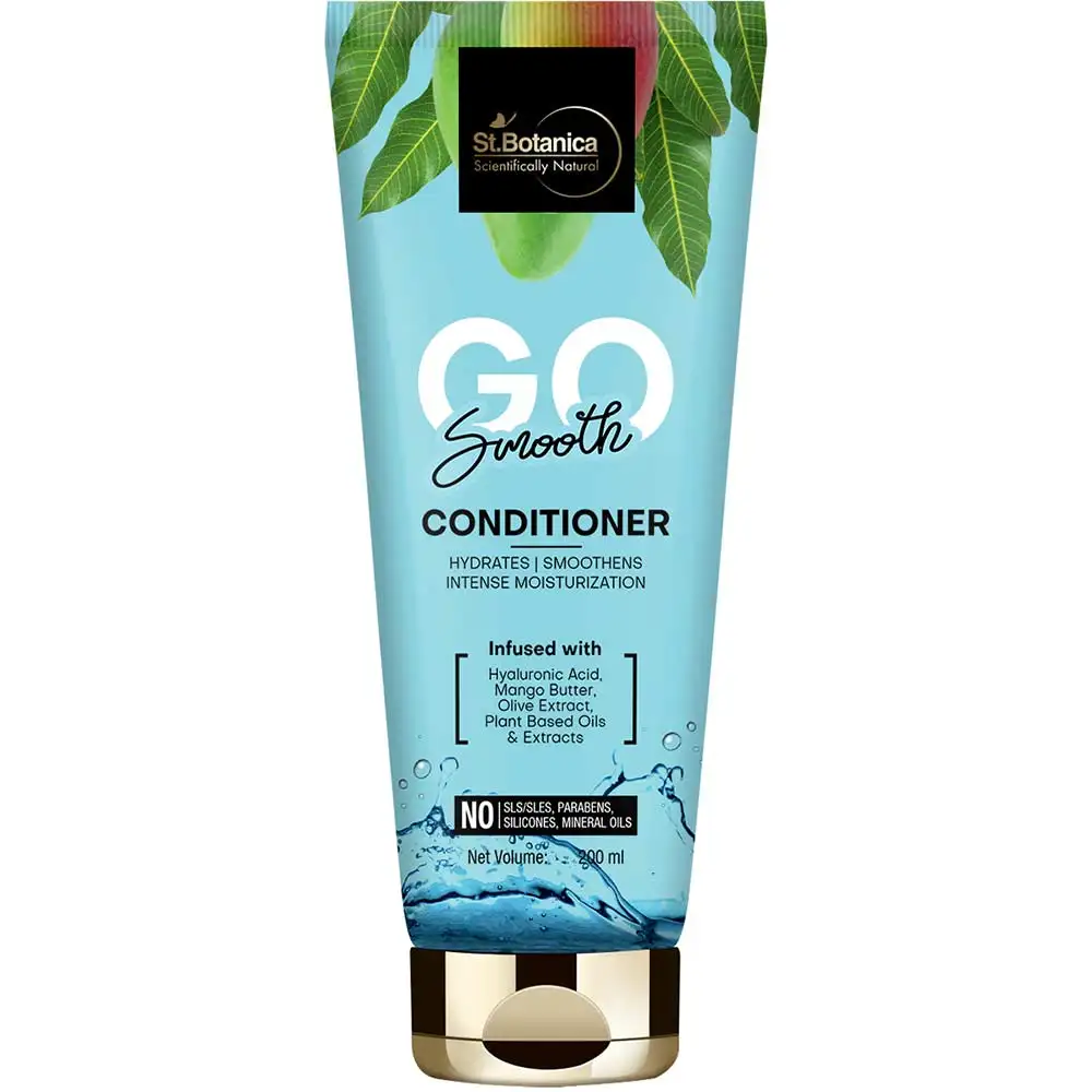 St.Botanica GO Smooth Hair Conditioner,  200 ml  with Hyaluronic Acid, Mango Butter, Olive Extracts