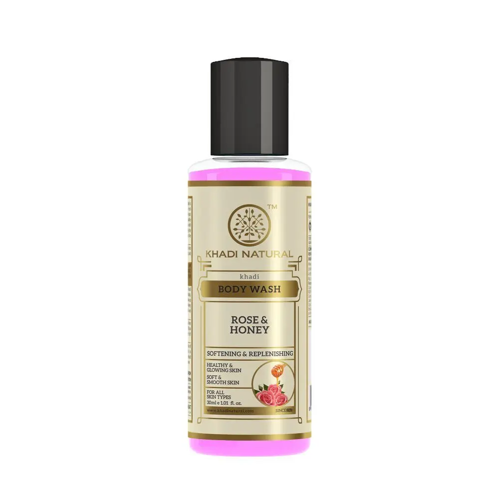 Khadi Natural Rose & Honey Body Wash 30ml