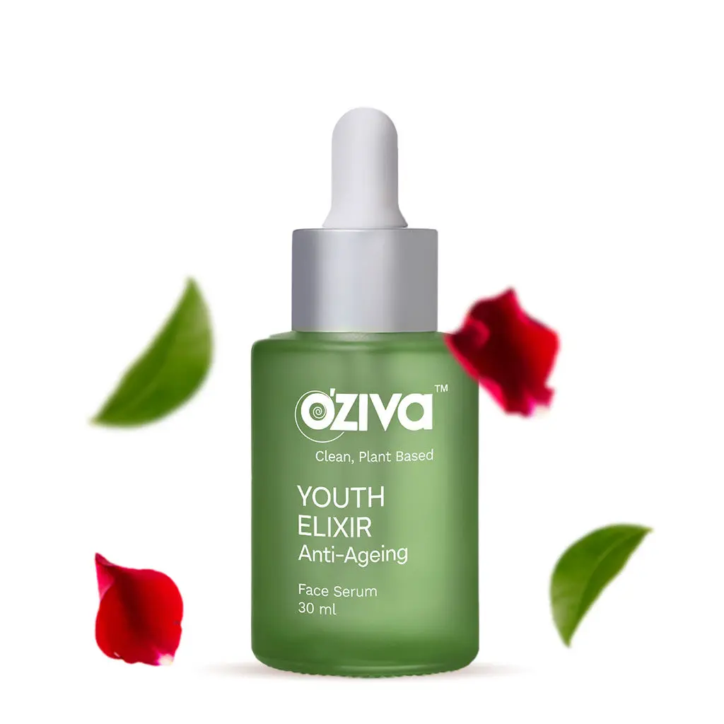 OZiva Youth Elixir Anti-Ageing Face Serum (with Phyto Retinol, Rose & Tiare Flower) for wrinkle reduction & skin tightening