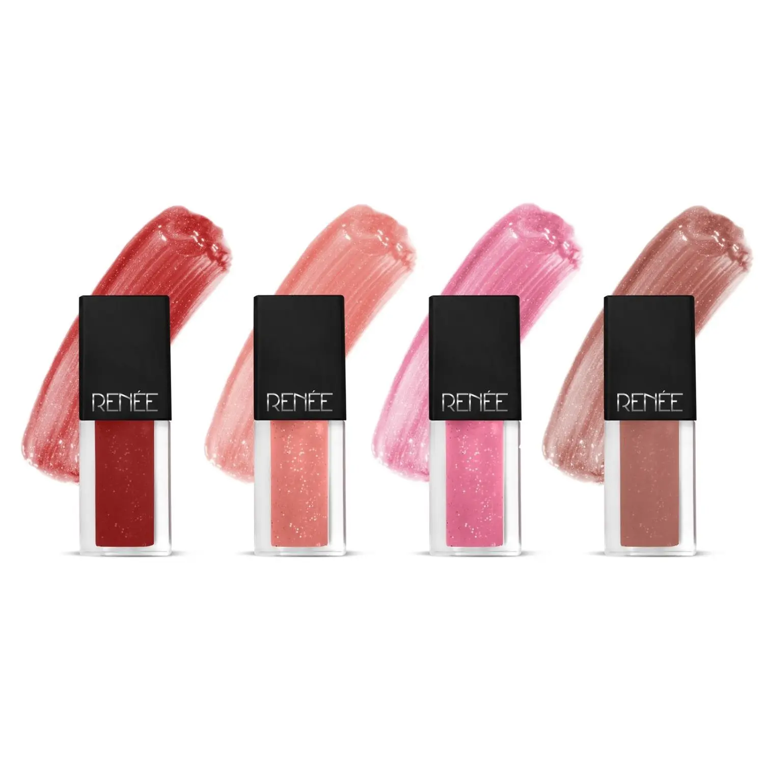 RENEE See Me Shine Lip Gloss Gloss Boss Combo Of 4, 2.5ml Each