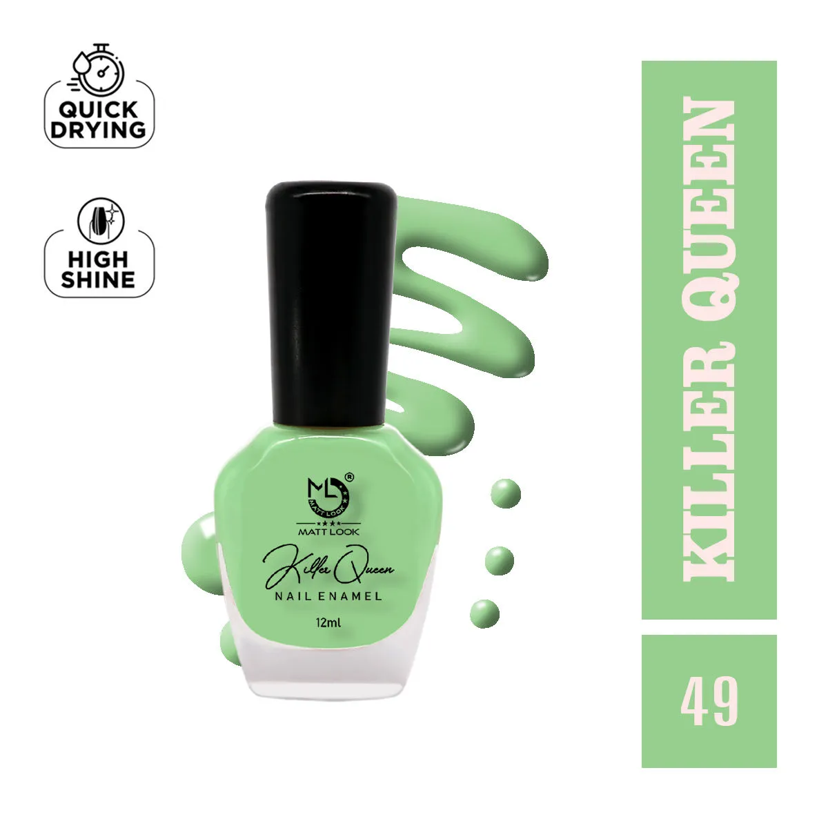 Matt look Killer Queen Nail Enamel - Shade-49