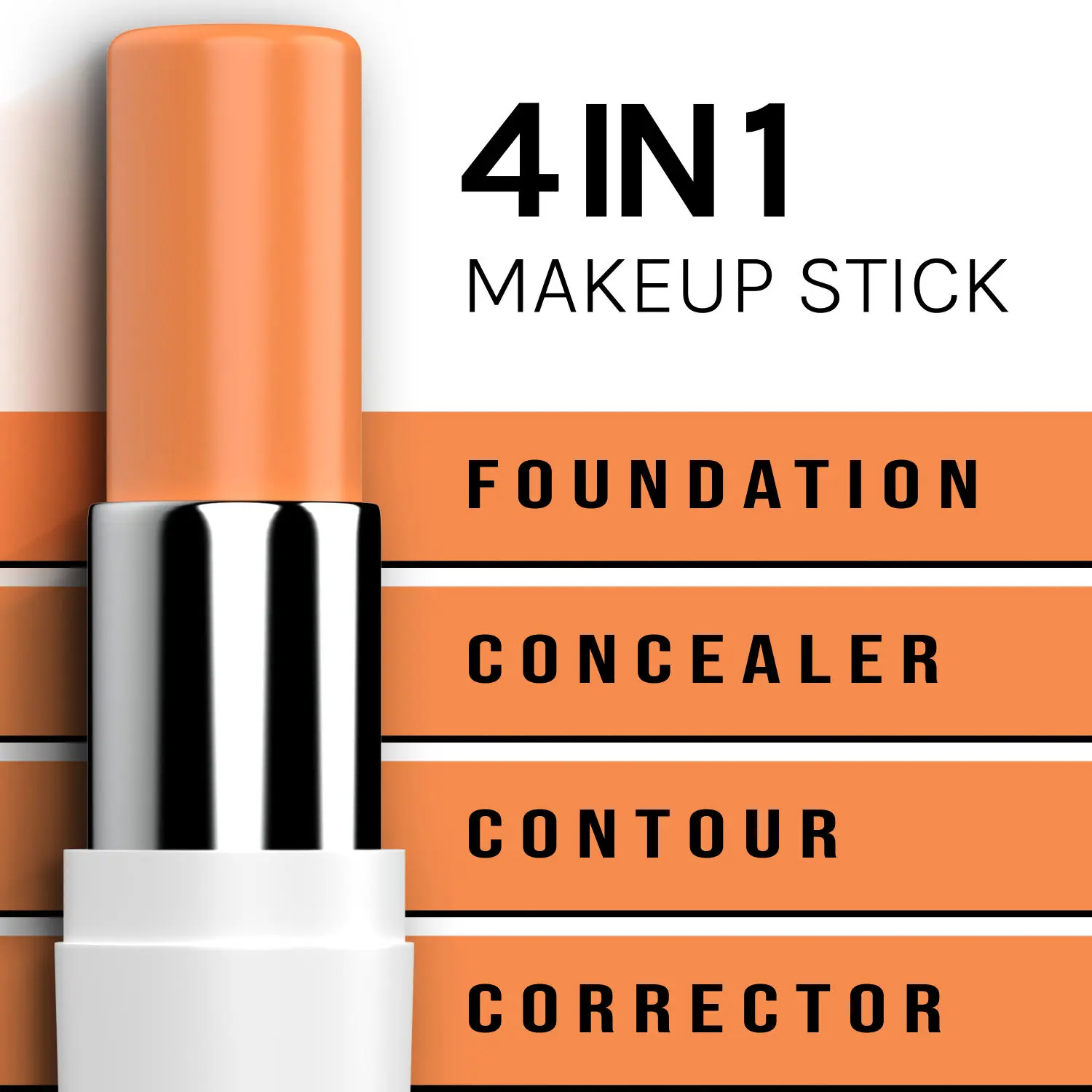 Bella Voste 4-in-1 MAKEUP STICK, ORANGE (21) (5.5 g)