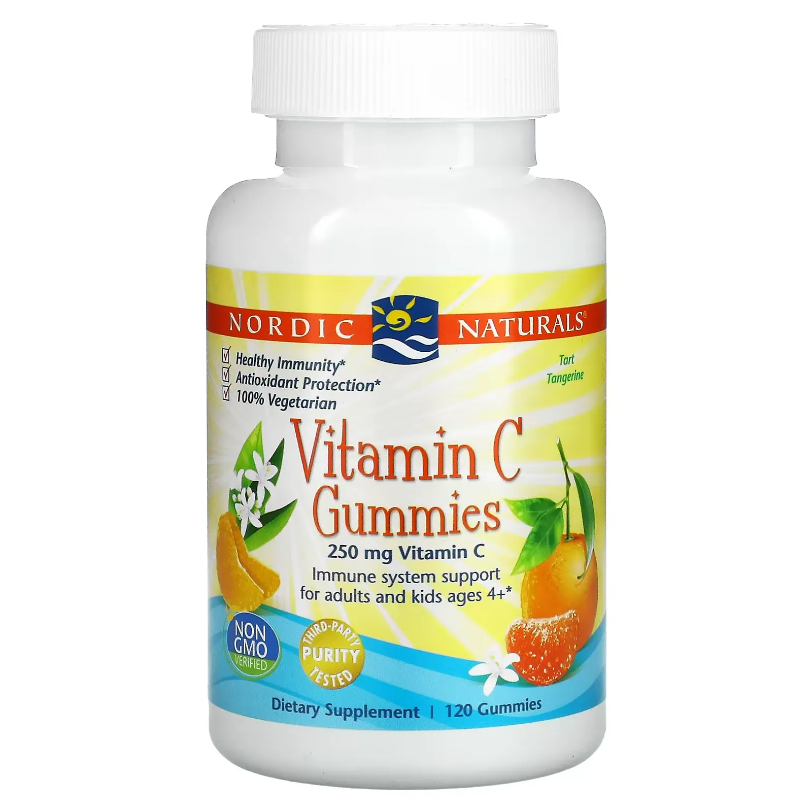 Vitamin C Gummies, Tart Tangerine, 125 mg, 120 Gummies