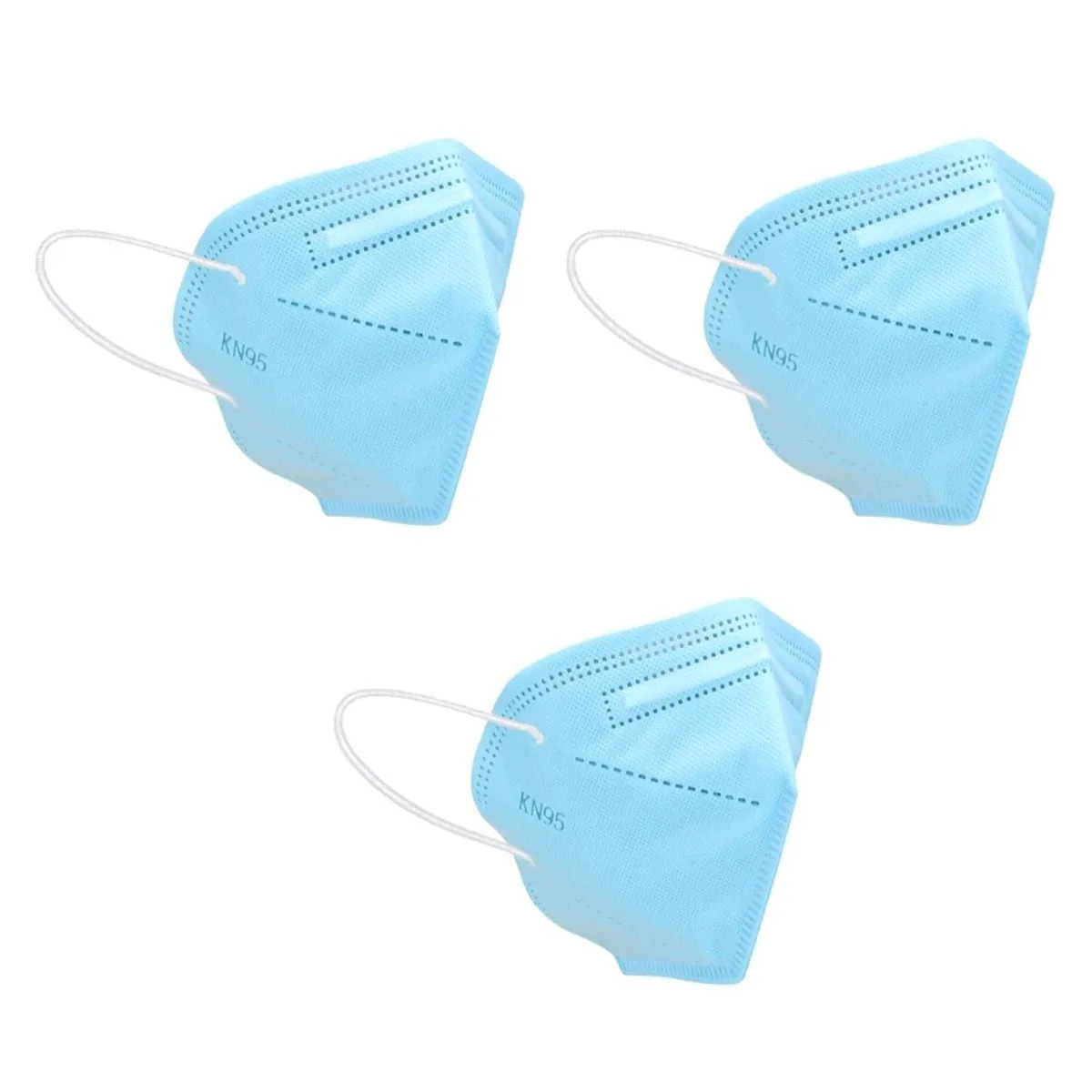 OOMPH Pack Of 3 Kn95/n95 Anti-pollution Reusable 5-layer Mask (blue )